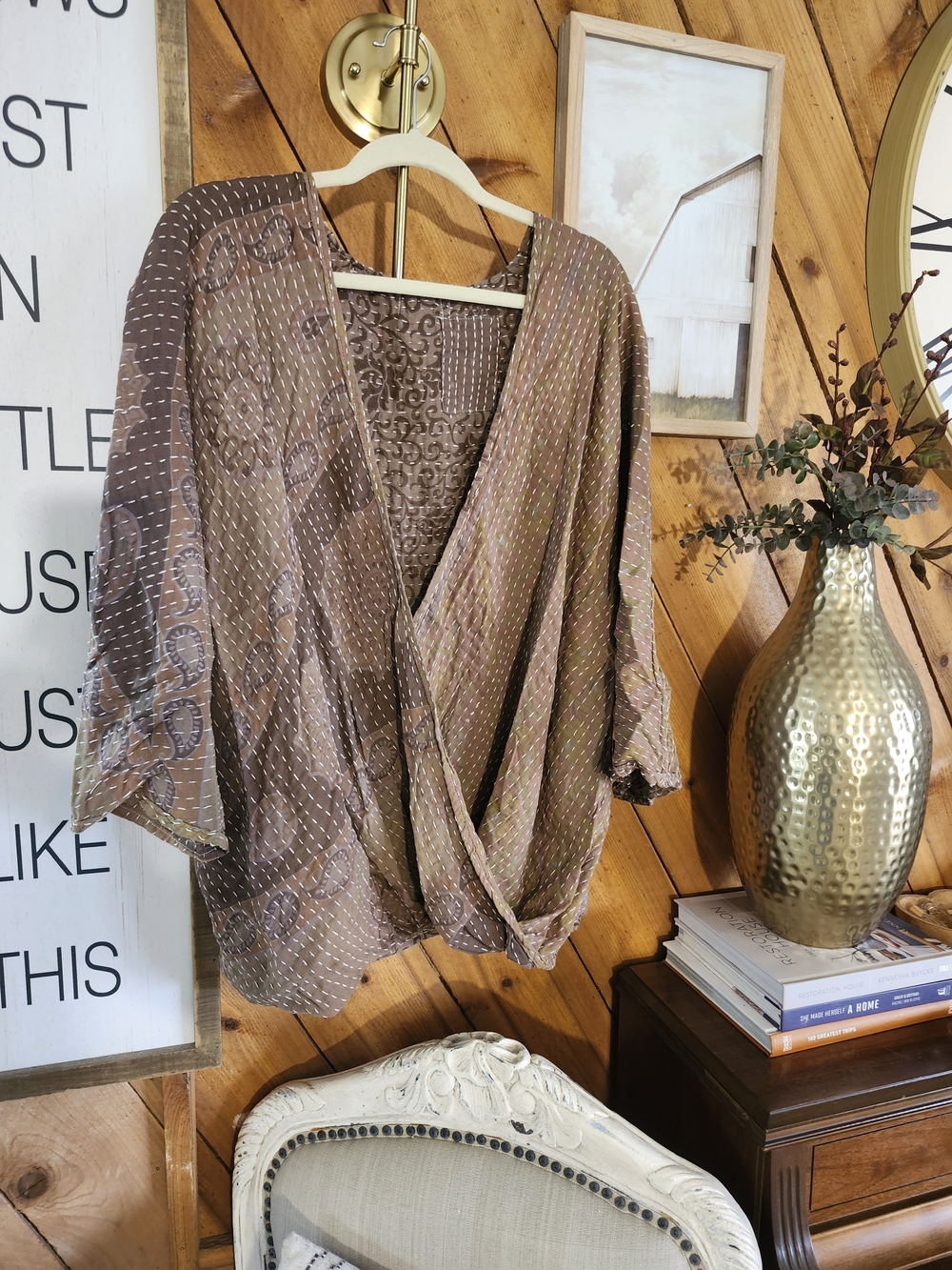 Kantha Bae Overdyed Crossover Shirt